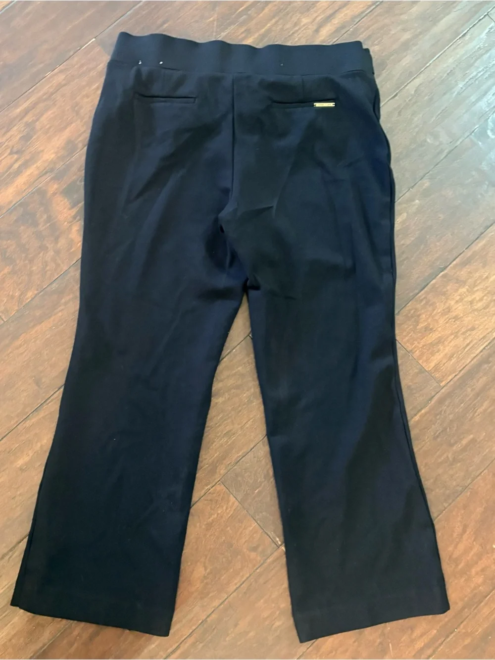 Anne Klein Black Capris with Gold Buttons